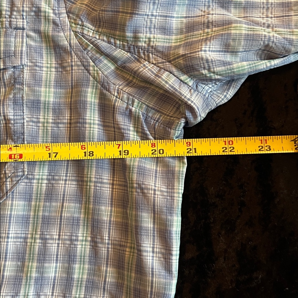 Duluth Trading Co Blue and Green Plaid Shirt - Picture 5 of 5